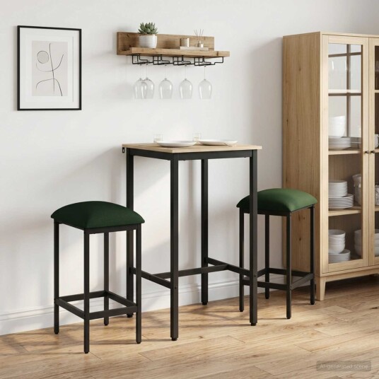 vidaXL Barstol 2 stk. Mørkegrønn 40 x 32 x 74 cm Konstruert tre vidaXL Barstol 2 stk. Mørkegrønn 40 x 32 x 74 cm Konstruert tre
