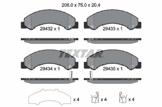 Bremseklosser TEXTAR 2943201