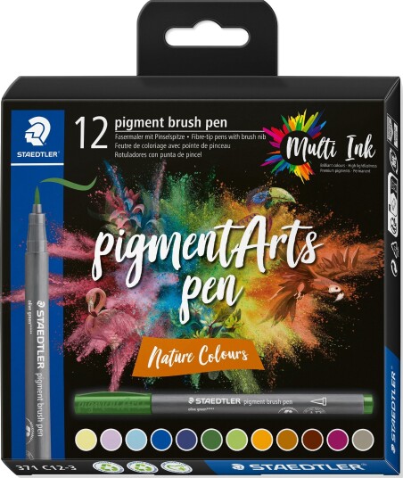 Staedtler Pigment brush 371 "Nature Set" 12 pcs. Cardboard box Staedtler Pigment brush 371 "Nature Set" 12 pcs. Cardboard box