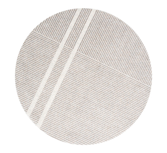 Heymat Løype Breezy Beige dørmatte Ø150 cm
