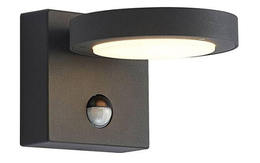 Lucande Belna LED-utevegglampe grafitt sensor
