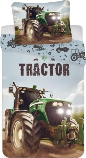 Licens Sengetøy Traktor sengetøy med lysende lykter 2 i 1 Sengetøy til barn i 100% bomull Licens Sengetøy Traktor sengetøy med lysende lykter 2 i 1 Sengetøy til barn i 100% bomull