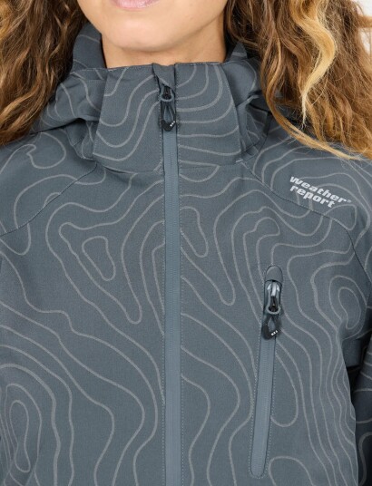 Weather Report Camelia W Aop Awg Jacket W-Pro 1500 - Grey - 46 Weather Report Camelia W Aop Awg Jacket W-Pro 1500 - Grey - 46
