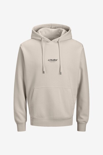 Jack & Jones Hettegenser jjeSoho Sweat Hood Grå Jack & Jones Hettegenser jjeSoho Sweat Hood Grå