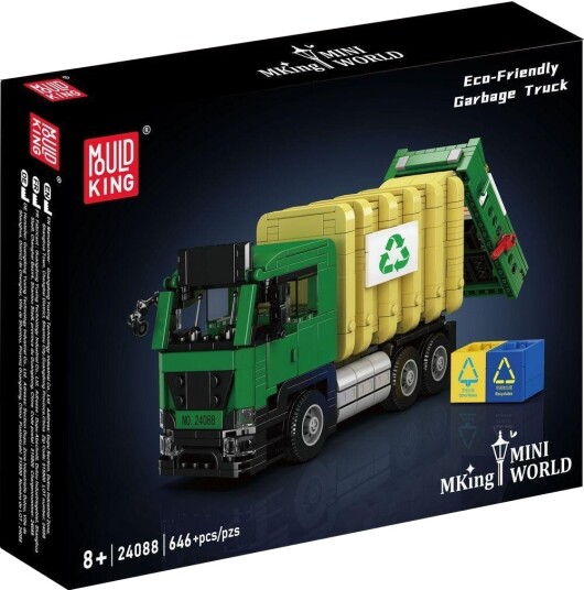 Mould King 24088 Miljøvennlig Søppelbils Byggesett 8+ År 646 Deler