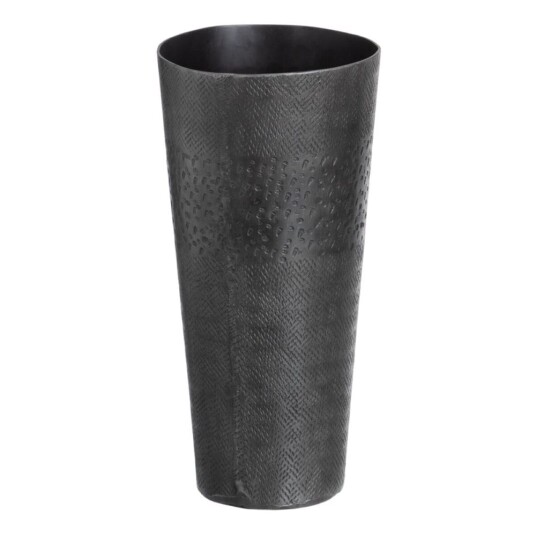 Bigbuy Home Vase Grå Metall 15 X 15 X 31 Cm