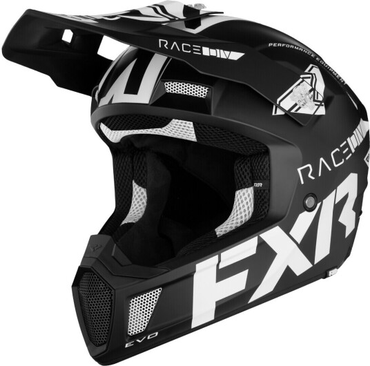 FXR Clutch Evo 2023 Snøscooterhjelm XS Svart Hvit FXR Clutch Evo 2023 Snøscooterhjelm XS Svart Hvit