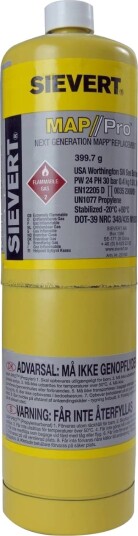 Sievert engangs mapp gass beholder e400 Sievert engangs mapp gass beholder e400