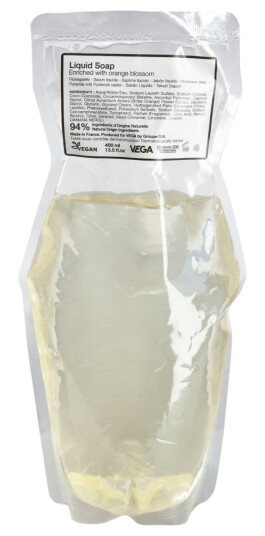 VEGA Såpe V-Touch Mountain Spa i refillpose; 400 ml; Transparent; 18 Stykk / Forpakning VEGA Såpe V-Touch Mountain Spa i refillpose; 400 ml; Transparent; 18 Stykk / Forpakning