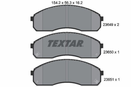 Bremseklosser TEXTAR 2364901 Bremseklosser TEXTAR 2364901