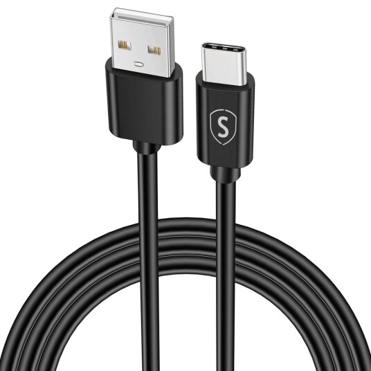 SiGN USB-C-kabel med hurtiglading for Samsung Galaxy-modeller, 2.1A, 1,2m - Svart
