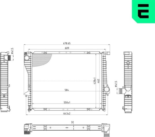 ERA 673152 Radiator motorkjøling