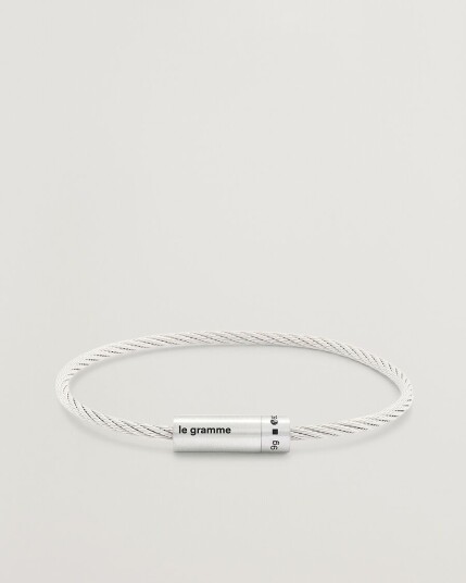 LE GRAMME Cable Bracelet Brushed Sterling Silver 9g