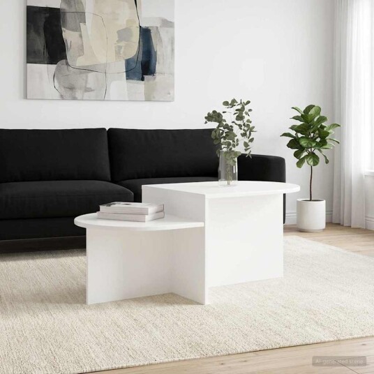  Kaffebord Hvit 100 x 50 x 40 cm Konstruert tre