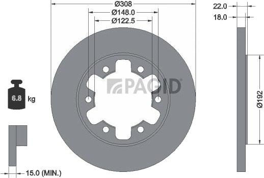 PAGID 55758NC Bremseskive PAGID 55758NC Bremseskive