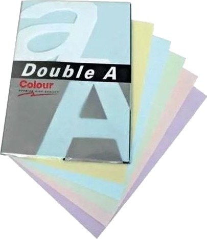 Double A Farget Papir A4 80 g 100 ark Rainbow 5 farger