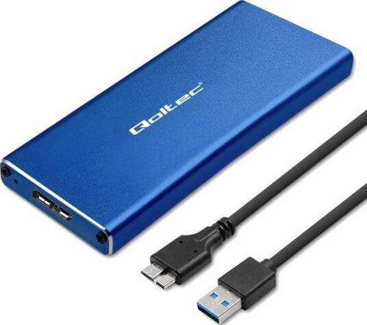 Qoltec SSD Kabinett SATA M.2 USB 3.0 opptil 2TB
