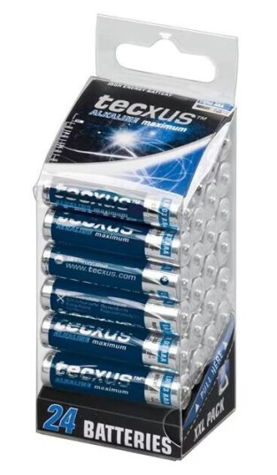 Tecxus 24-pack AAA Alkalisk Engangsbatterier - 1,5 V