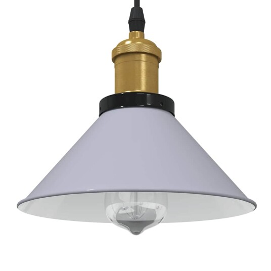 Høydejusterbar E27 Glans Grå Ø 22cm Metall Høydejusterbar E27 Glans Grå Ø 22cm Metall