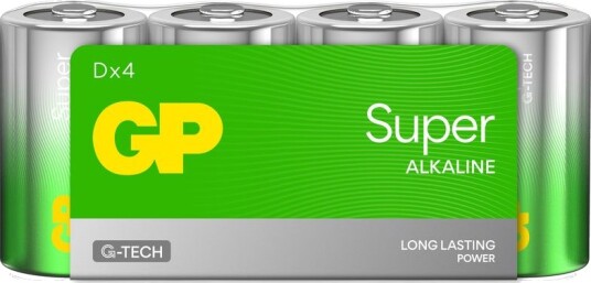 GP Batteries GP Super Alkaline D batteri, 13A/LR20, 4-pakning