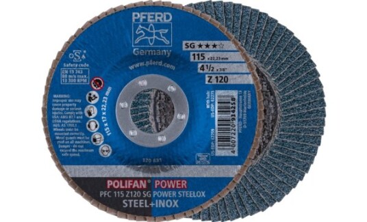 Pferd Lamellskive Polifan Zirconia Alumina Z SG Power Steelox 115mm 10 stk