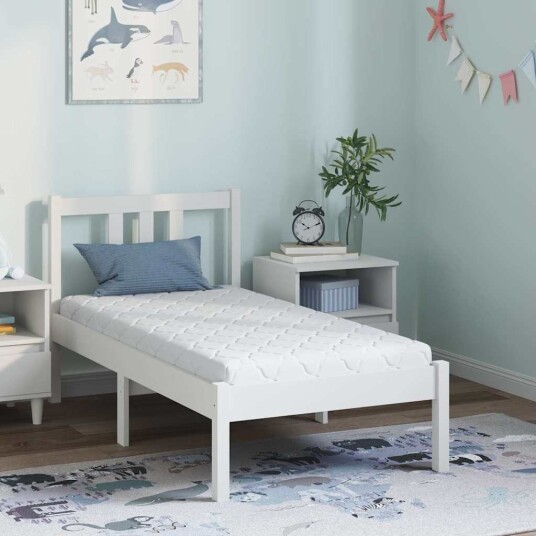 vidaXL Madrass Hvit 70 x 140 cm Jakardstoff