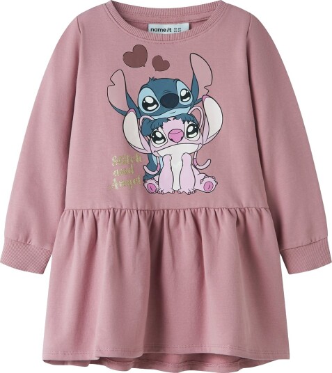 Name It Nmfansa Stitch Swe Dress Bru Wdi Pink 116