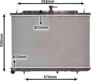 Radiator, motorkjøling VAN WEZEL 13002293