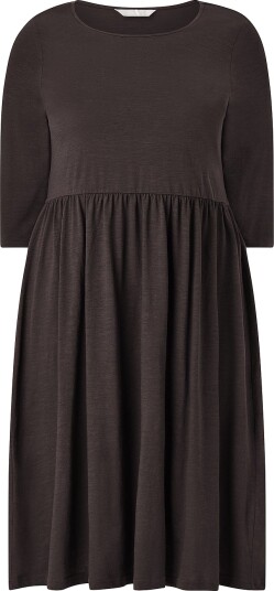 Ellos Plus collection Kjole i slub bomull Brun