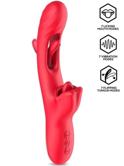 Flipping Tongue With Licking Mouth Vibrator