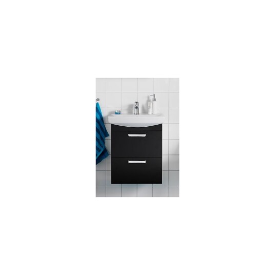 Hafa Life 500 Servantskap m/2 skuffer 50x40x60 cm Sort matt Hafa Life 500 Servantskap m/2 skuffer 50x40x60 cm Sort matt