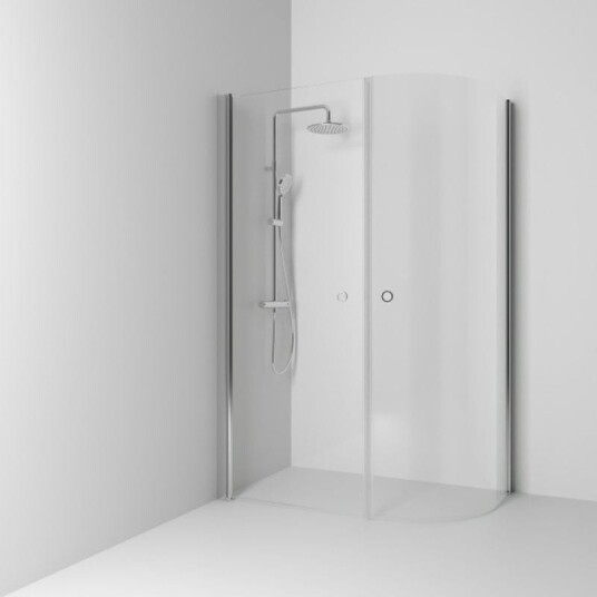 Svedbergs Skoga Dusjhjørne Rett|U-Formet 81x147 cm, Alu Blank/Klarglass Svedbergs Skoga Dusjhjørne Rett|U-Formet 81x147 cm, Alu Blank/Klarglass