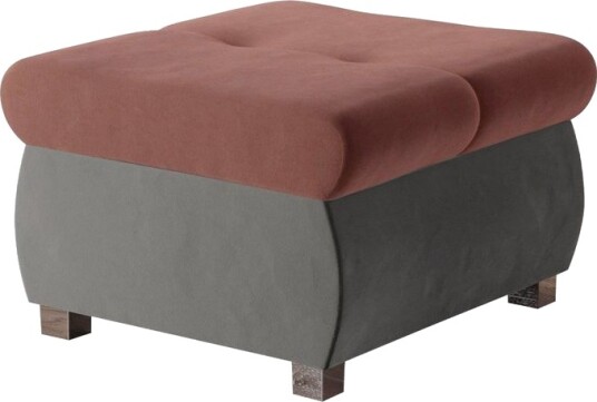 Cerys Fotskammel 60 cm - Grå/Rosa