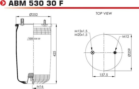 Luftbelg, fjæring NEOTEC ABM53030F