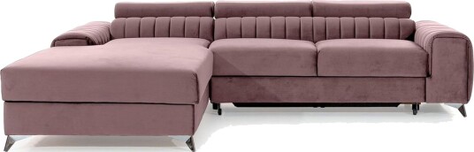 Seksjonssofa Eltap Grayson 278x205x92 cm Loco 24 Rosa Venstre