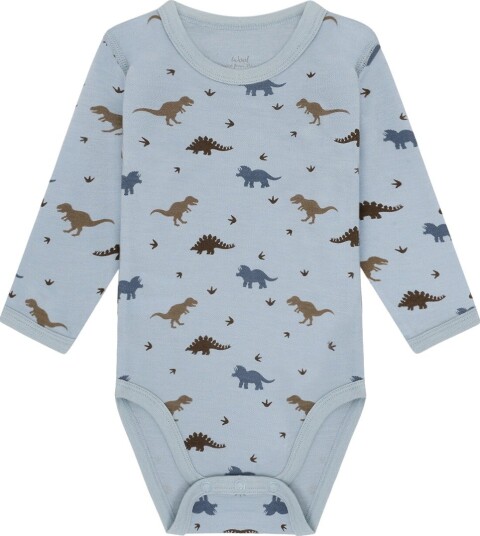 Hust & Claire Ull-Bambus Body Dino Baby Blue 92