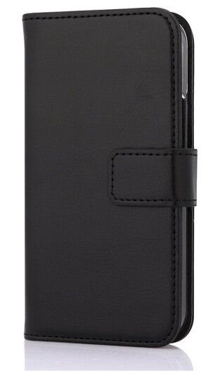 Wave Flap Bookcase -Suojakotelo, Iphone 13, Musta