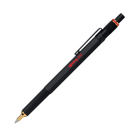 Rotring rOtring 8 Ballpoint Pen Medium Point Svart Ink Svart Barrel Refillable Rotring rOtring 8 Ballpoint Pen Medium Point Svart Ink Svart Barrel Refillable