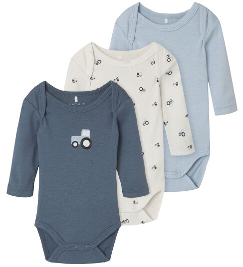 Name It Langermet body 3-pakning Jet Stream