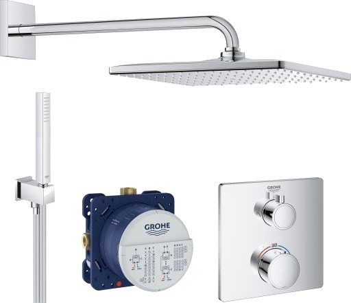 Grohe Grohtherm Cube dusjsett, krom Grohe Grohtherm Cube dusjsett, krom