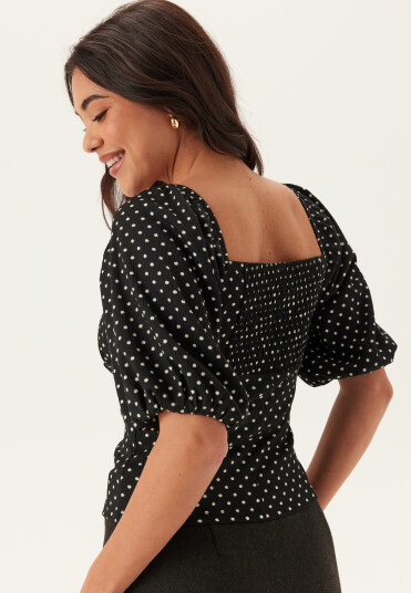 Bubbleroom Volume Sleeve Top Black M