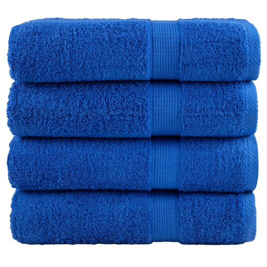 Premium håndklær SOLUND 4 stk blå 50x100 cm 600gsm Premium håndklær SOLUND 4 stk blå 50x100 cm 600gsm