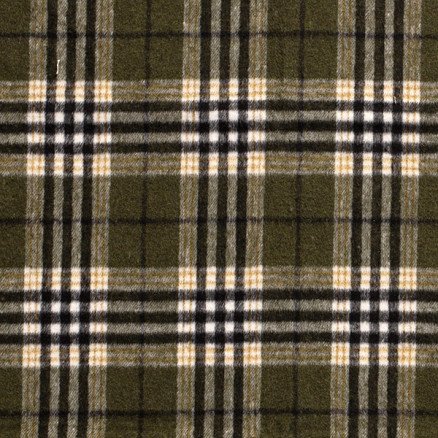 Jacquardstoff 145cm 027 - Mørk oliven med ruter