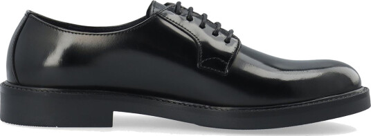 Bianco Newport Derby Polido Leather Dress Shoes Sort 40