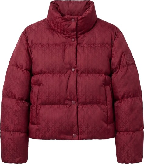 Calvin Klein Jeans Aop Jacquard Short Down Puffer Burgundy M