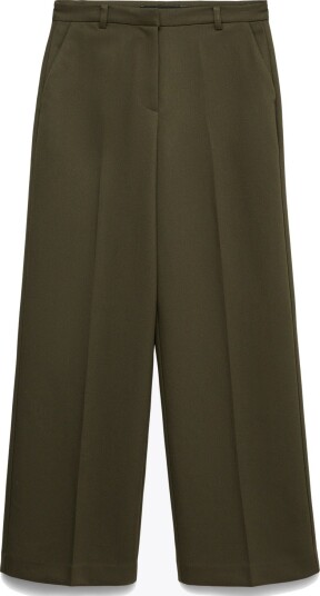 Vero Moda Elma Mid Waist Wide Pant Grønn 36/32