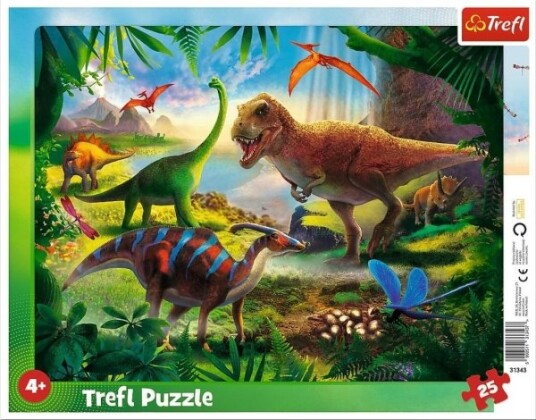 Dinosaurer 25 delers rammepuslespill. 31343 Trefl