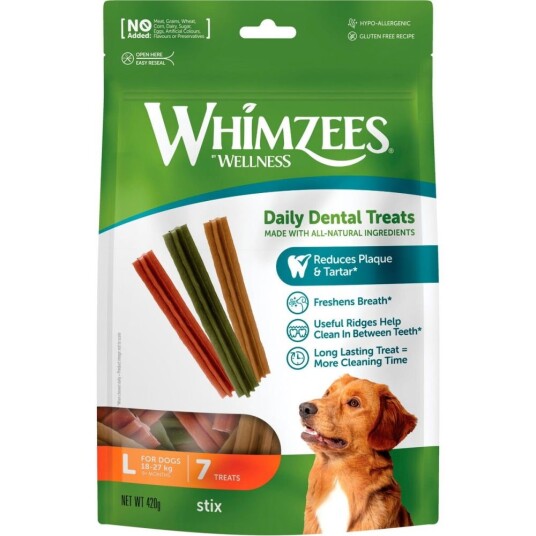 Whimzees Plantebaserte Tyggebein Large 7pk - Hundefôr Tilleggsfôr