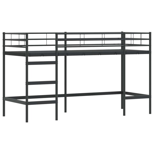  Kiddos Loft Senge Ramme med Gardiner Svart og Rosa