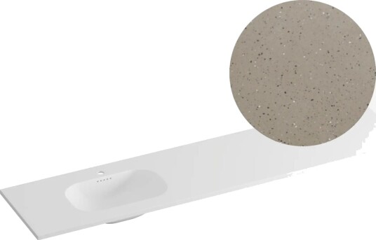 Korsbakken Nice Heldekkende Terrazzo Lava 200cm Venstre
